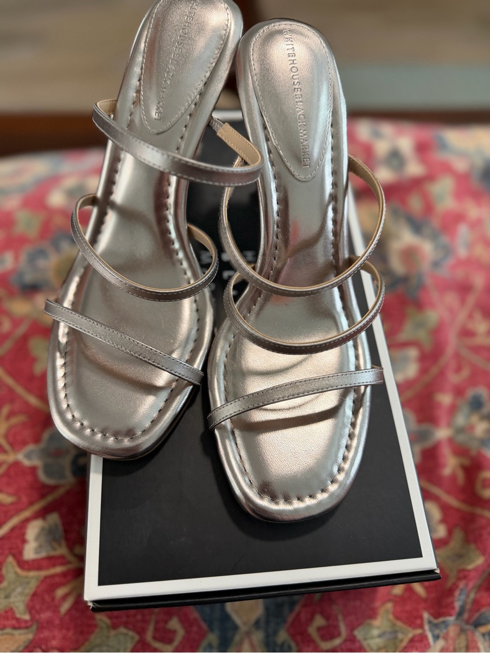 Silver Strappy Sandals by WHBM